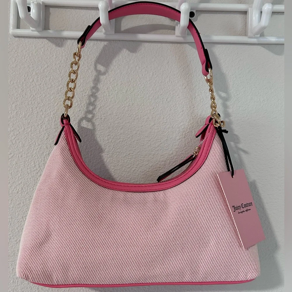 NWT Juicy Couture Berry Sweet Hobo Bag Pink OS Y2K Barbiecore Retro Tropical